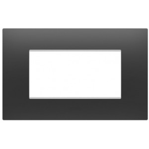 Ego Plate Technopolymer 4 Gang Satin Black