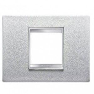 Chorus Lux 2-GANG Cover Plate Leather White