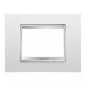Chorus Lux 3-GANG Cover Plate Milk White
