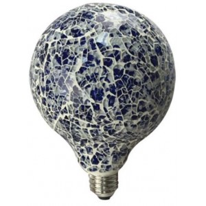 230VAC 6W Warm White G130 LED Shattered Glass Lamp E27
