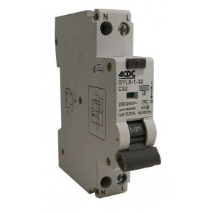 Rcbo 10MA 6KA 1P+N 32A Curve C Type AC
