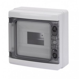 SURFACE DB 1x8M SMOKED DOOR IP65