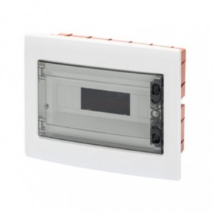 FLUSH DB 1x12M SMOKED DOOR IP40 + TERM BLOCK