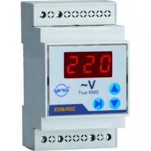 10-600VAC Single Phase Volt Meter 1N/O Output Din