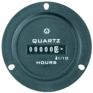 4-30VAC/DC Hour Meter 48V O/V PROTECTION- Round Bezel 3 Hole