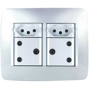 Titanium 4X4 Socket Outlet 2X 16A Sa +2X N-TYPE 16A Sa