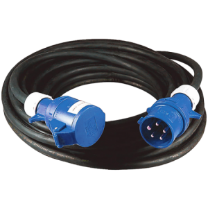 IEC309 16A 2P+E Rubber Extension Cord IP44 10M