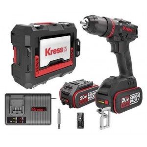 20V Cordless 60NM Imp. Drill C/W Charger +2X4AH Batteries