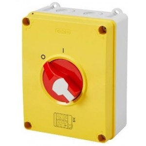 4P 80A RED/YEL Hand Incl.isolator IP69