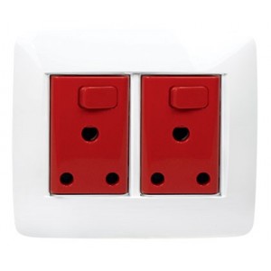Complete 4X4 Double Dedicated Sw Rsa 3 Pin Plug White