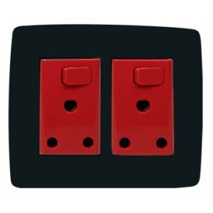 Complete 4X4 Double Dedicated Sw Rsa 3 Pin Plug Black
