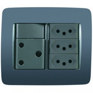 COMPLETE 4X4 1xRSA 3 PIN- 3X2 PIN N-TYPE SLATE