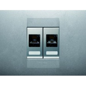 2x RJ45 CAT 5E SOCKET KIT CHORUS ONE TITANIUM