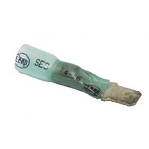Solder Connector Male 6.3MM Spade Blue PACK Of 10