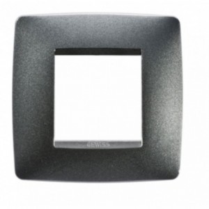 INTERNATIONAL 3x3 ONE COVER PLATE 2 GANG SLATE GREY