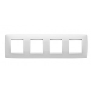 INTERNATIONAL 3x3 ONE COVER PLATE 2+2+2+2 GANG HORIZ WHITE