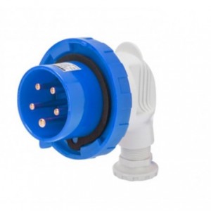32A 2P+E 230V 90 Deg Plug IP67 6H