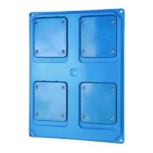 Light Blue Flange 2X Interlock Vert. Soc 16-32AMP IP67