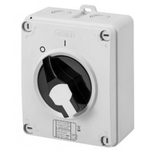 4P 25A Blk Hand Incl.isolator IP69