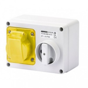 32A 3P+E 1100V Sur.hor.int.soc IP44 4H
