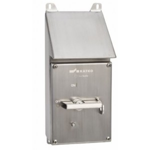 80 Amp 3P S/STEEL Enclosed Isolator Angled Top