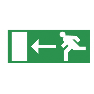 Label 'exit On Left' - For Outdoor Use