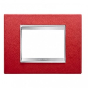 Chorus Lux 3-GANG Cover Plate Ruby Leather