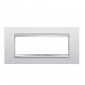 Chorus Lux 6-GANG Cover Plate Milk White