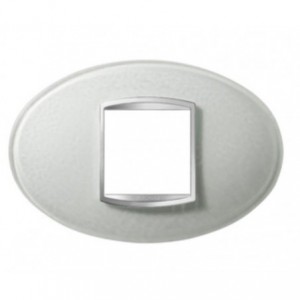 Chorus Art 2-GANG Cover Plate Ice White Glass