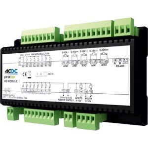 DIN RAIL I/O CARD RS485- 8DI/8DO/ 5XPT100 IN/ 2X0/4-20mA OUT
