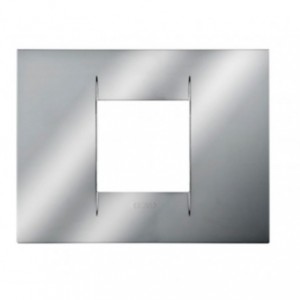 Geo Plate 2-GANG Chrome