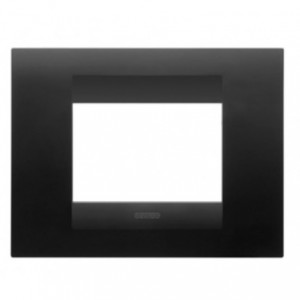 Geo Plate 3-GANG Satin Black