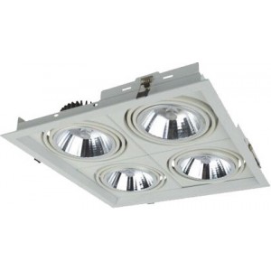 230VAC GRILLE LED DOWNLIGHT 4X 7x1W COOL WHITE