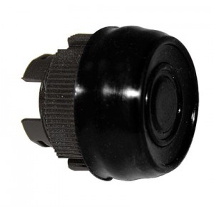 Black Flush Booted Pushbutton Head