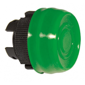 Green Flush Booted Pushbutton Head