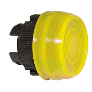 Yellow Flush Booted Pushbutton Head