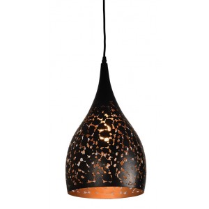 230V 60W E27 Pendant Light Perf. Matte Black DIA.230X1000MM
