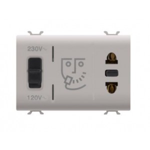 Chorus 3M 230V Shaver Socket Outlet Satin Beige
