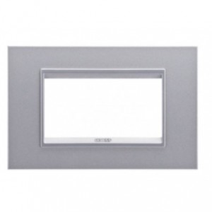 Chorus Lux 4-GANG Cover Plate Metal Titanium
