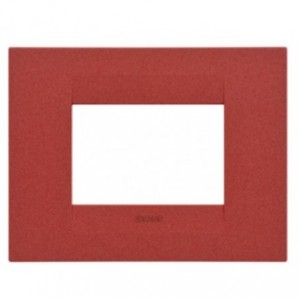 Geo Plate 3-GANG Ruby