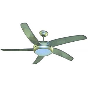 Ceiling Fan Matte Silver 5 Blade With Wall Control And Light