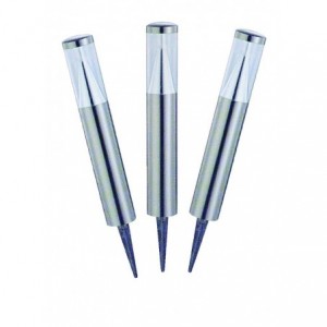 3 x WHITELED GARDEN LANTERNS C/W 230/12V TRF IP44 315Hx51DIA