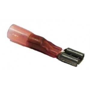Solder Connector Female 6.3MM Spade Red PACK Of 10