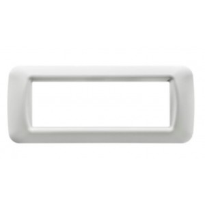 6 Gang White Top System Plate