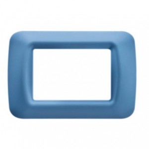 3 Gang Sky Blue Top System Plate