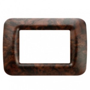 Top System 3 Gang Plate - English Walnut