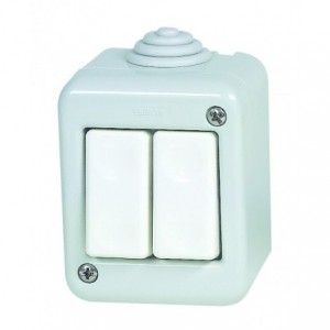 16A 1P 2 Lever Surface Mount Switch IP40