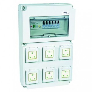 CARAVAN DB 6x16A 230V SCHUKO SOCKETS- 32A 230V SUPPLY