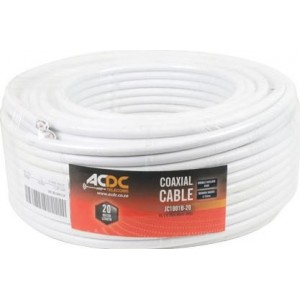 20M Coaxial Cable Twin RG6 PVC