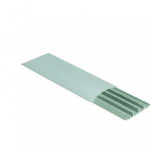 Half Round Trunking 4 Compartment Aluminium 75X18 2M Length